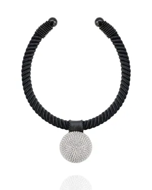 Gaia Glam Necklace in Silver Sheer