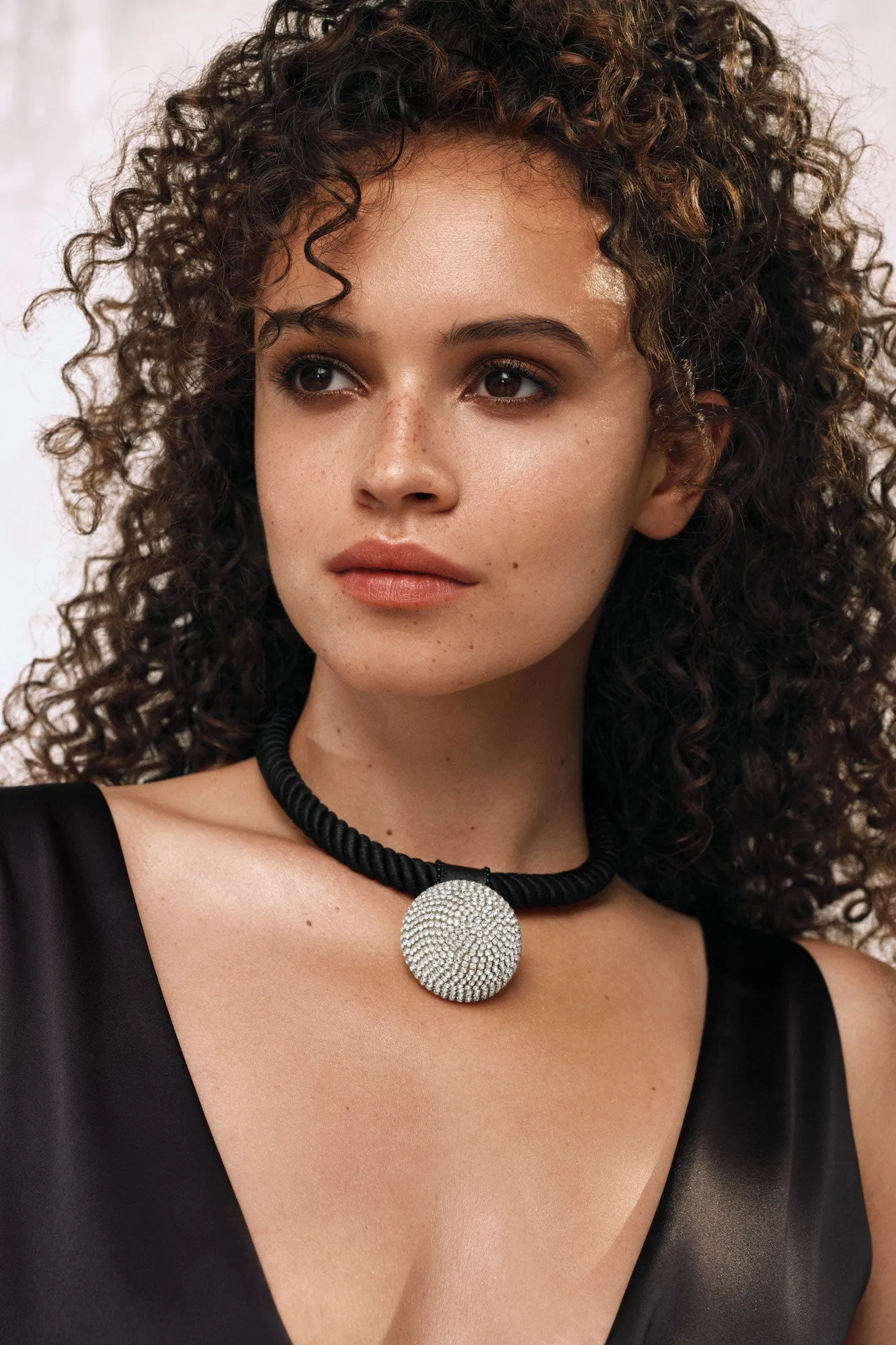 Gaia Glam Necklace in Silver Sheer