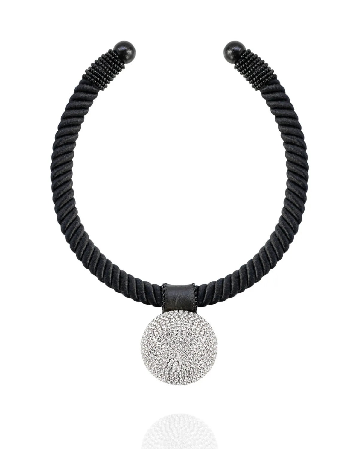 Gaia Glam Necklace in Silver Sheer