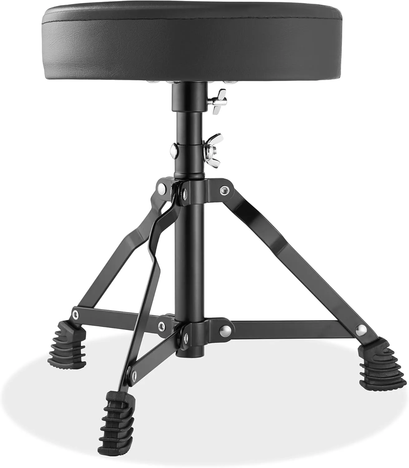 Gammon 3-Piece Junior Drum Set with Throne - Black, Complete Beginner Kit with Bass Drum, Toms, Cymbal, Pedal, and Drumsticks