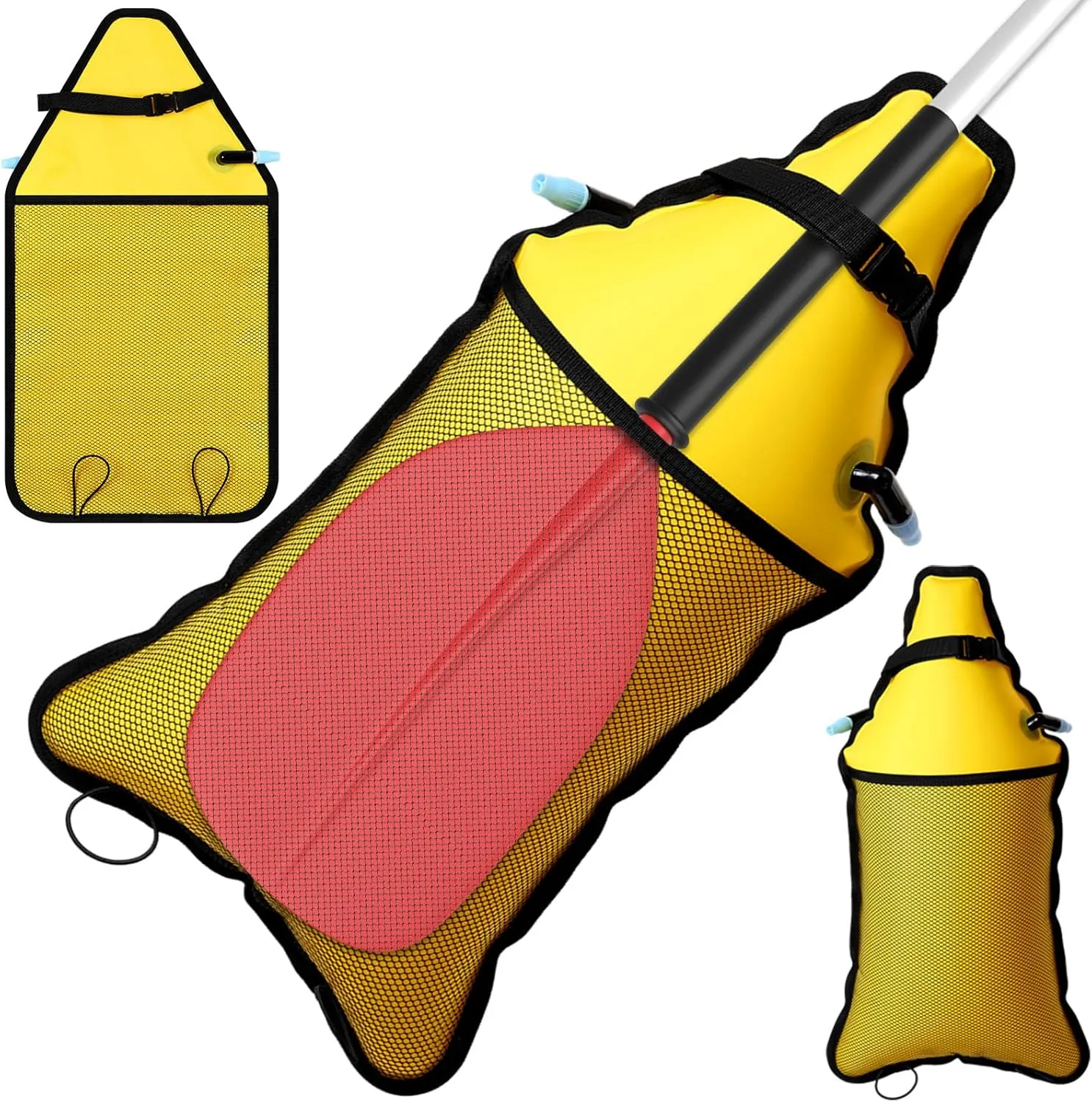 Gejoy Kayak Paddle Float Bag Inflatable Paddle Floating Bag Dual Air Chambers with Twist Air Valves Sea Water Rescue Kayak Accessories for Rubber Boat Sports Canoe Surf Paddleboarding Gifts