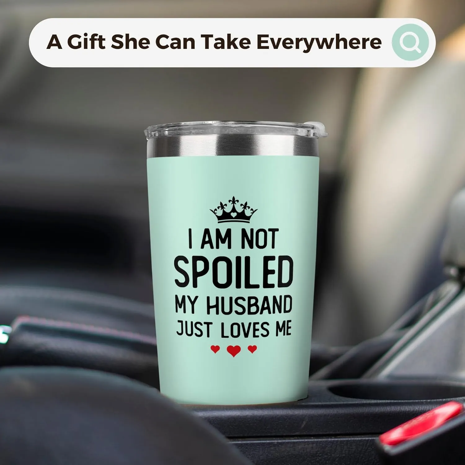 Gifts for Wife - Wife Birthday Gift Ideas from Husband - Wedding Anniversary for Women, Birthday, Valentines, Mothers Day, Christmas for Her - Romantic Love Cup for Her - 20 Oz Mint Tumbler