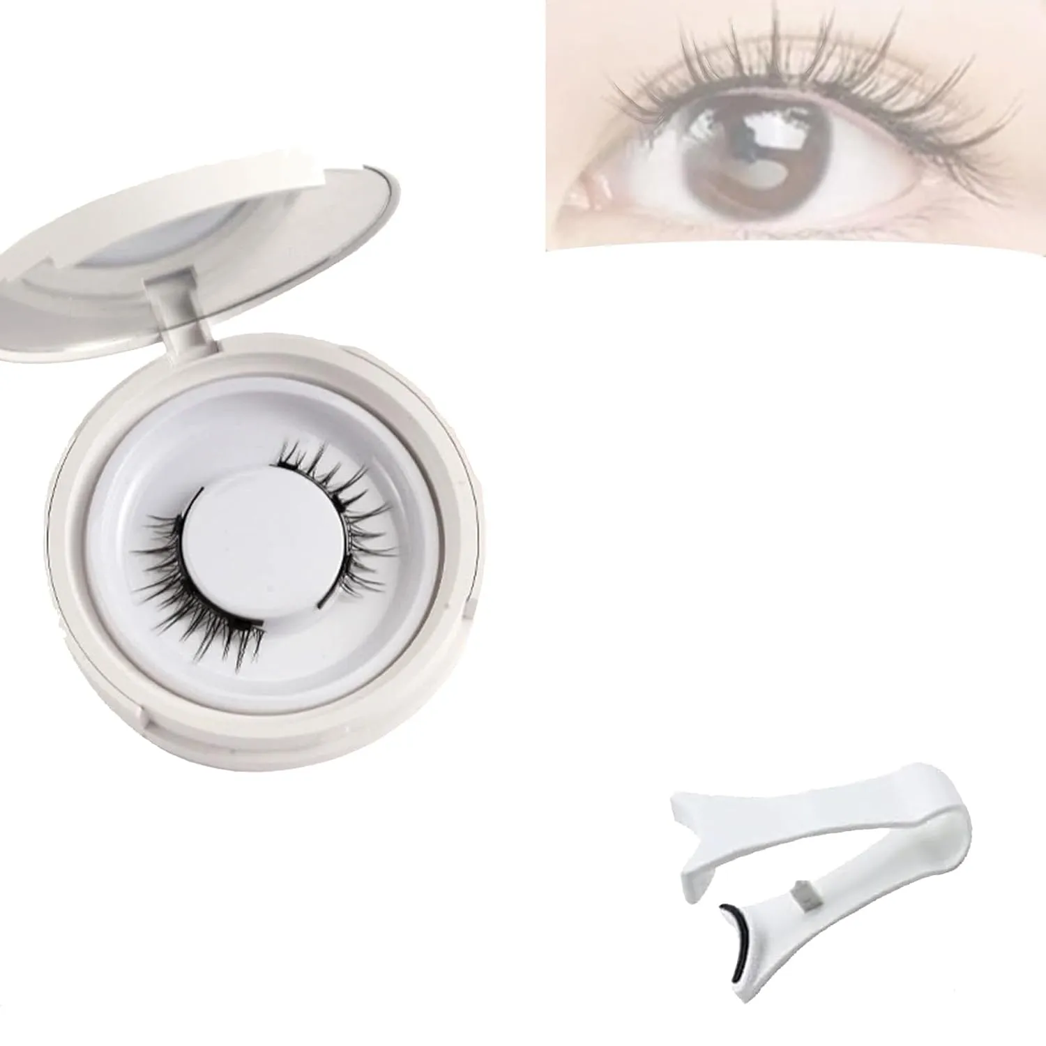 Ginani Magnetic Lashes, Ginani Magnetic Lashes Kit, Ginani Magnetic Eyelashes With Applicator，Reusable Magnetic Eyelashes, Magnetic Eyelashes Natural Look (B)