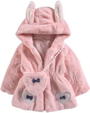 Girls Trench Coat Coats Winter Up Zip Clothes Bag Kids Sleeve Warm Children Long Keep Hoodie Kids down Jackets Boys