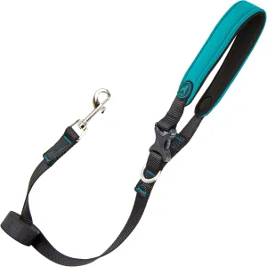 Gooby Escape - Free Sport Leash - Turquoise, 4 FT - Neoprene Dog Leash With Quick Release Buckle - Comfortable On-The-Go For Small, Medium and Large Dogs