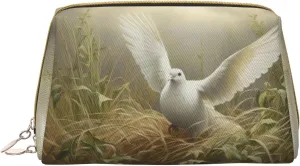 Grass And Dove Leather Toiletry Travel Bag, Compact Makeup Organizer For Women