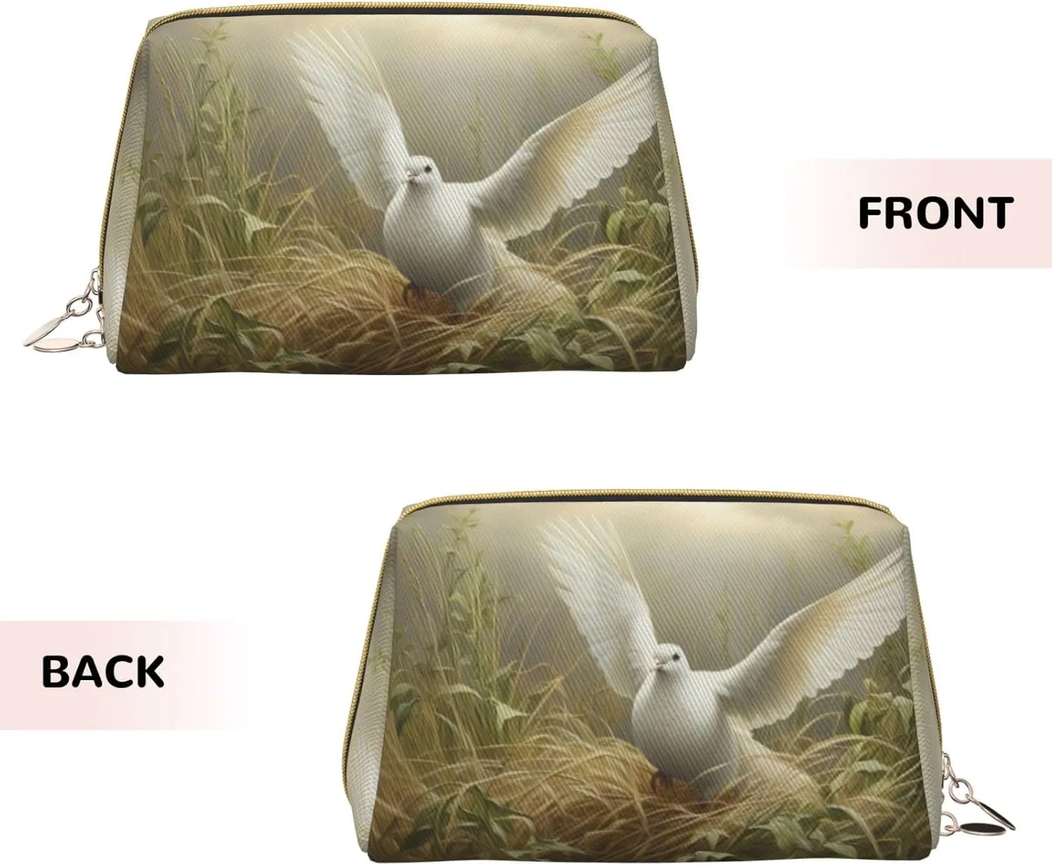 Grass And Dove Leather Toiletry Travel Bag, Compact Makeup Organizer For Women