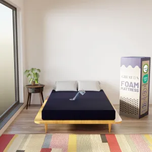 Greaton, 5-Inch Medium Firm Water Resistance Nylon Vinyl Foam Mattress, Noiseless, Soft Cloud Feeling, Body Heat Reflection, Good for Hospital and Camp, Twin, Blue