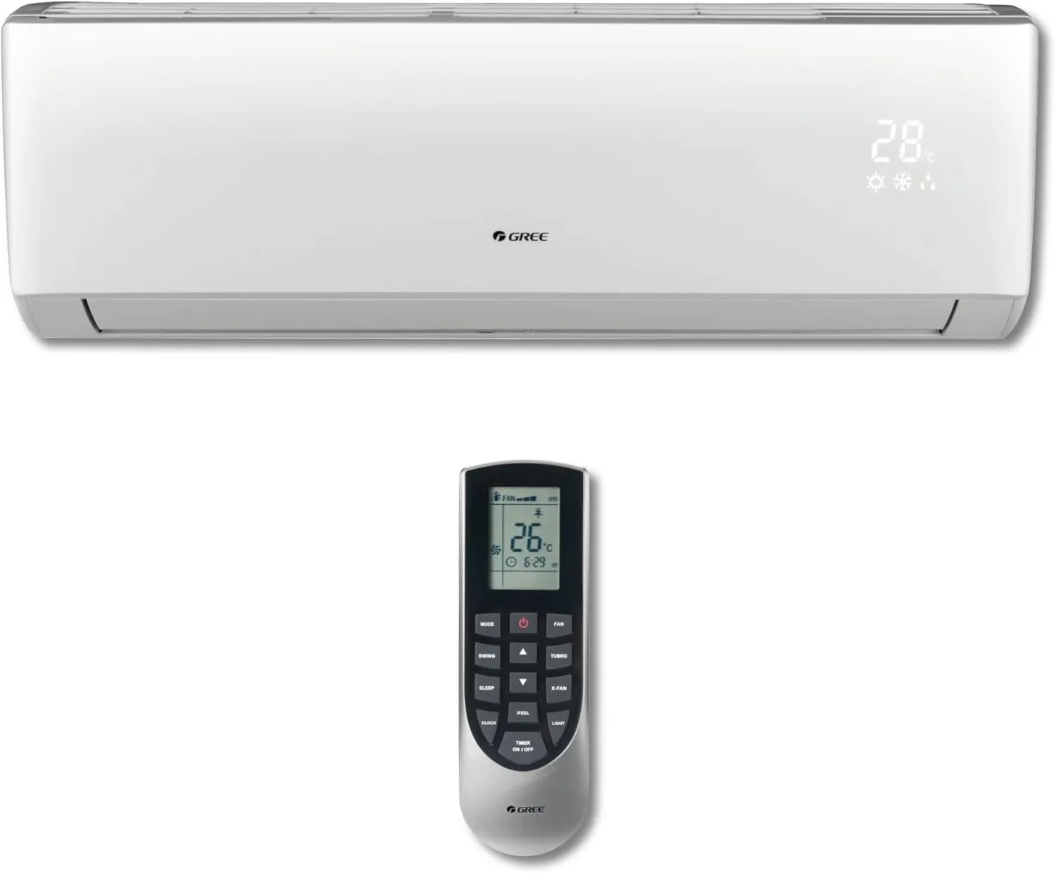 Gree 24,000 BTU Multi21  Tri-Zone Wall Mount Mini Split Air Conditioner Heat Pump 208/230V SEER 21 (9-9-12)