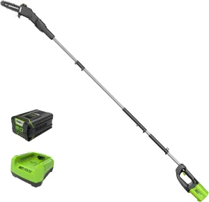 Greenworks 80V 10" Cordless Polesaw (Great For Pruning and Trimming Branches / 75  Compatible Tools), 2.0Ah Battery and Charger Included
