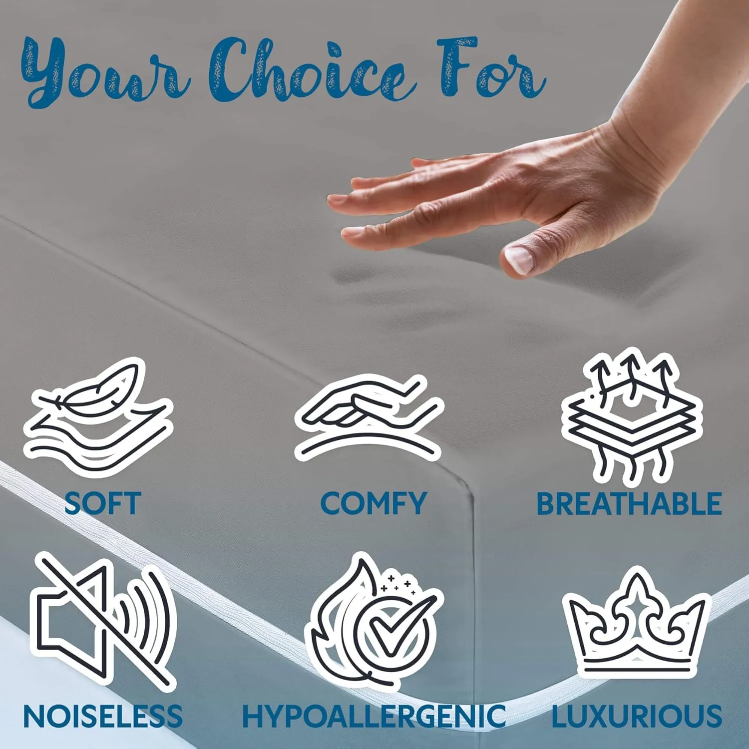 Guardmax Jersey Knitted RV Size Zippered Mattress Encasement - Waterproof & Bed Bug Proof Mattress Protector - Comfortable, Soft, and Noiseless Zippered Bedding - Dust Mite P0roof (48 x 75 x 10)