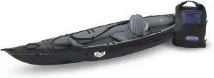 GUMOTEX Inflatable Kayak Rush 1 Black | Refined Performance and Sleek Design for Solo Kayaking Adventures with Drop Stitch Technology
