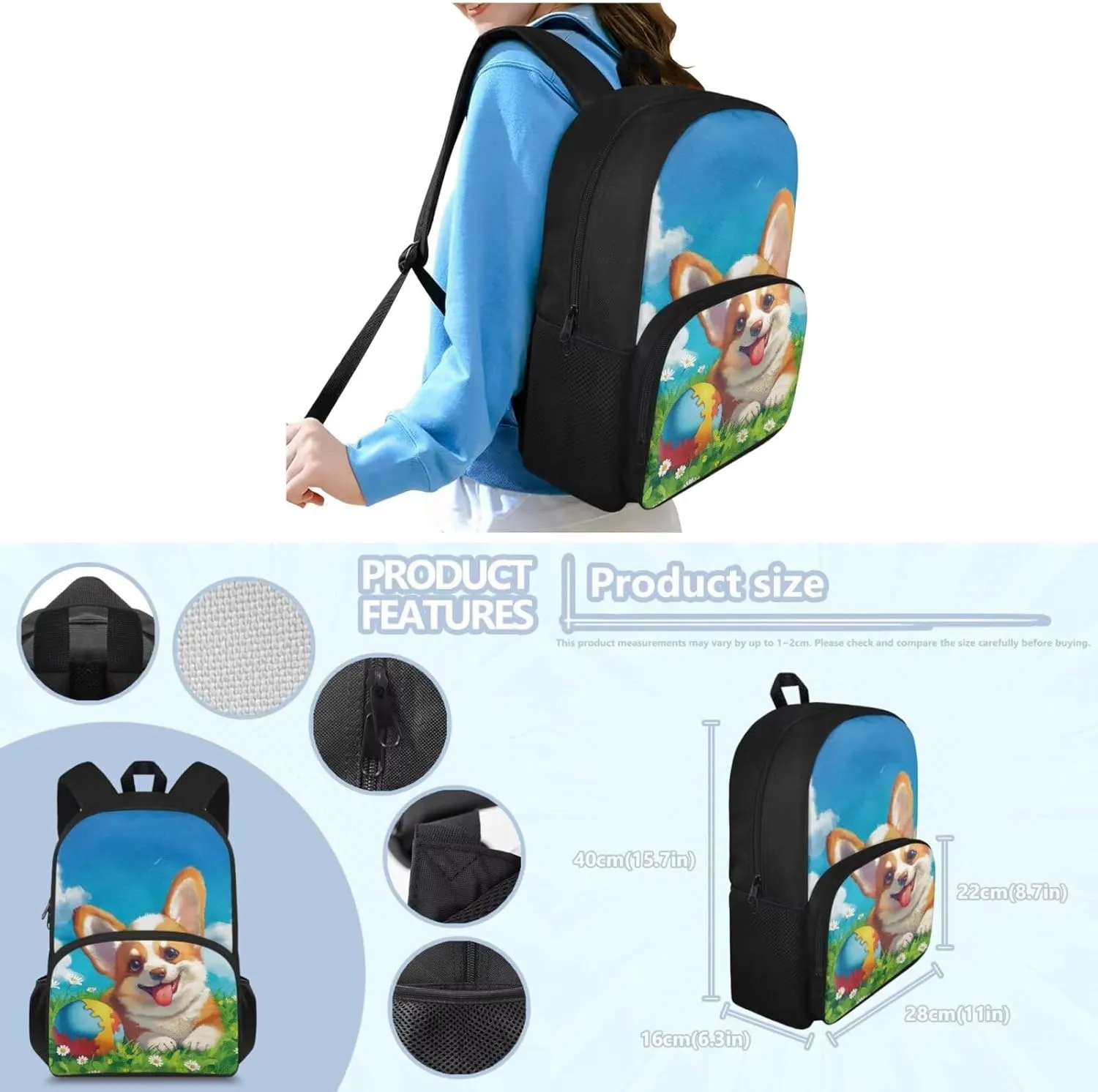 Happy Koala 2Th Grade Backpack for Boys Backpack and Lunch Bag Pencil Case Water Bottle Sleeve Set for Girls Ideal for Students Go To School Extracurricular Activities