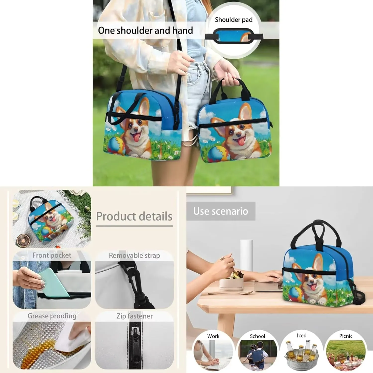 Happy Koala 2Th Grade Backpack for Boys Backpack and Lunch Bag Pencil Case Water Bottle Sleeve Set for Girls Ideal for Students Go To School Extracurricular Activities