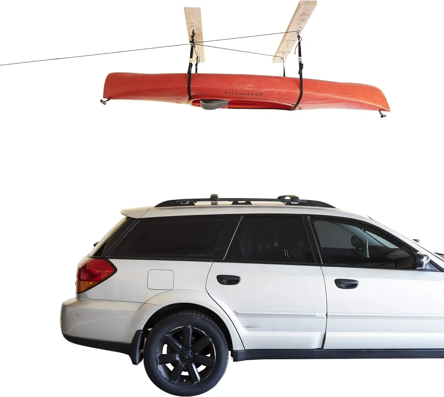 HARKEN Hoister Lightweight Kayaks Overhead Garage Storage Hoist System for Small Kayaks, Boards, Skulls, Light Storage (45lb Capacity, 16ft Ceiling), Model 7808.16