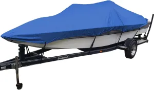 Heavy Duty 210D Waterproof Boat Cover, Marine Grade Oxford Cloth All Weather Protection Bass Runabout Boat Cover for Pro-Style, Fishing Boat, TRI-Hull, V-Hull,17x19FT=600x230cm