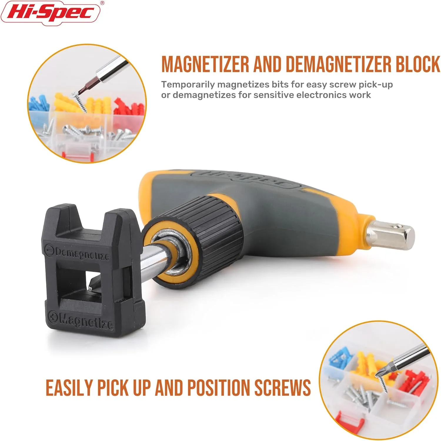 Hi-Spec 30pc Magnetic T-Handle Ratchet Wrench and Screwdriver Set. Small Compact Hand Tool Kit Set with Sockets for Home & Car & Office. Toolkit Starter Repairs in a Portable Tool Box Case