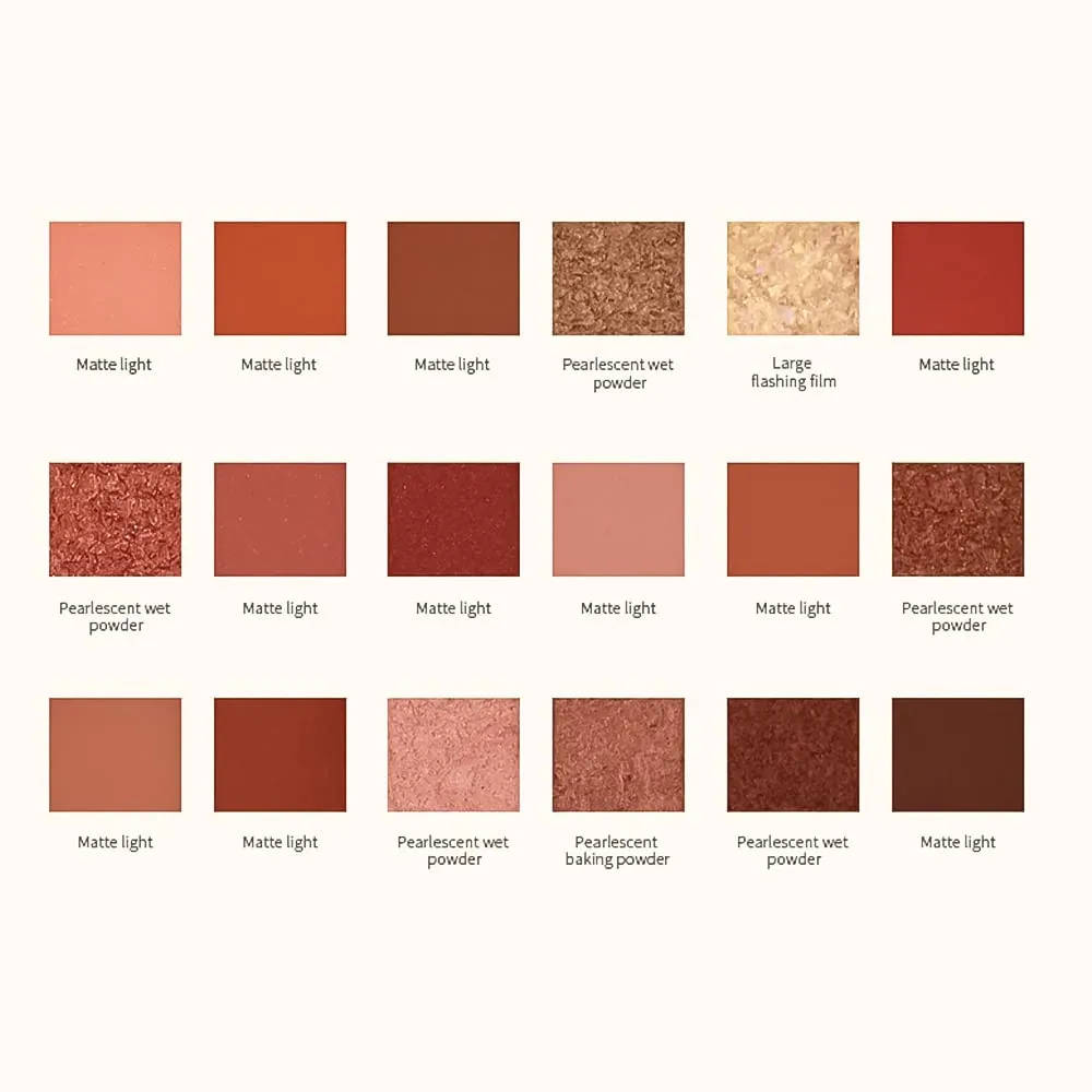 Highly Pigmented Eyeshadow Palette , 18 Colors Matte Shimmer Glitter Metallic Eyeshadow Palette Waterproof Blendable Long Lasting Natural Colors Make Up Eye Shadows Cosmetics Gift Kit-Great for Travel (REED)