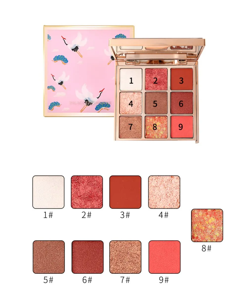 Highly Pigmented Eyeshadow Palette , 9 Colors Matte Shimmer Metallic Eyeshadow Palette Water proof Blendable Long Lasting Natural Colors Make Up Eyeshadow Cosmetics Gift Kit-Great for Travel (#04)