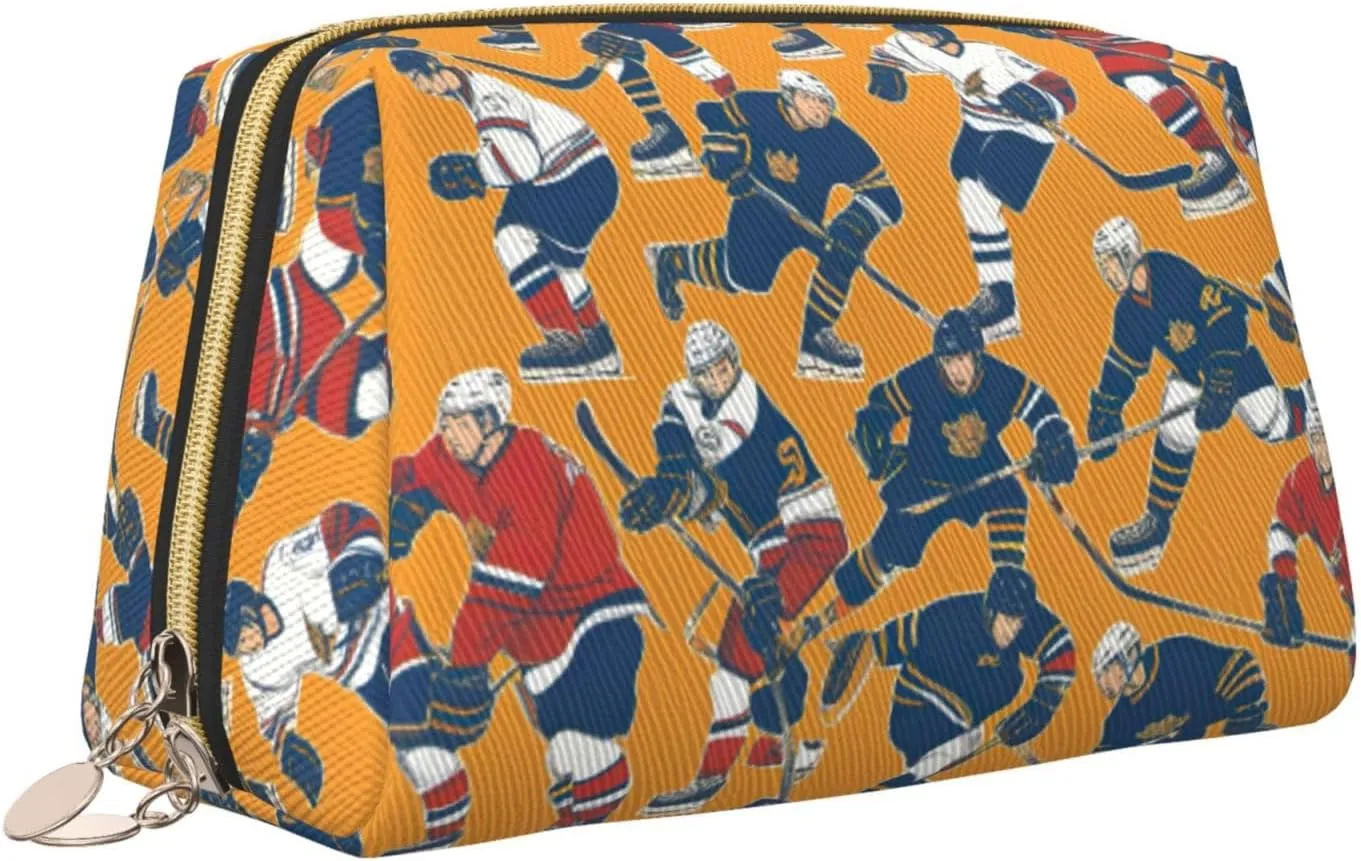 Hockey Toiletry Pouch, Travel-Friendly Makeup Organizer For Makeup Brushes, Lipsticks