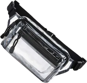 Homoyoyo Clear Fanny Pack Multi-functional Waist Bag Smooth Zipper for Sports Traveling and Outdoor Adventures Strap for Comfort and Convenience