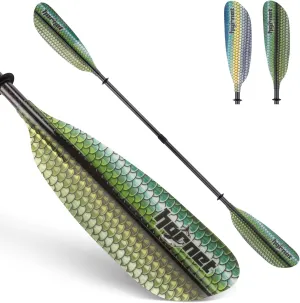 Hornet Watersports Fiberglass Kayak Paddle for Adults- Ideal for Touring, Fishing and Boating- 90.5 inches / 230CM Adjustable with Carbon Fiber Shaft- Kayak Oars Kayaking Equipment