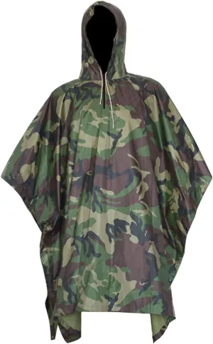 HOW'ON Mens Rain Poncho Waterproof Poncho Hooded Poncho Emergency Raincoat