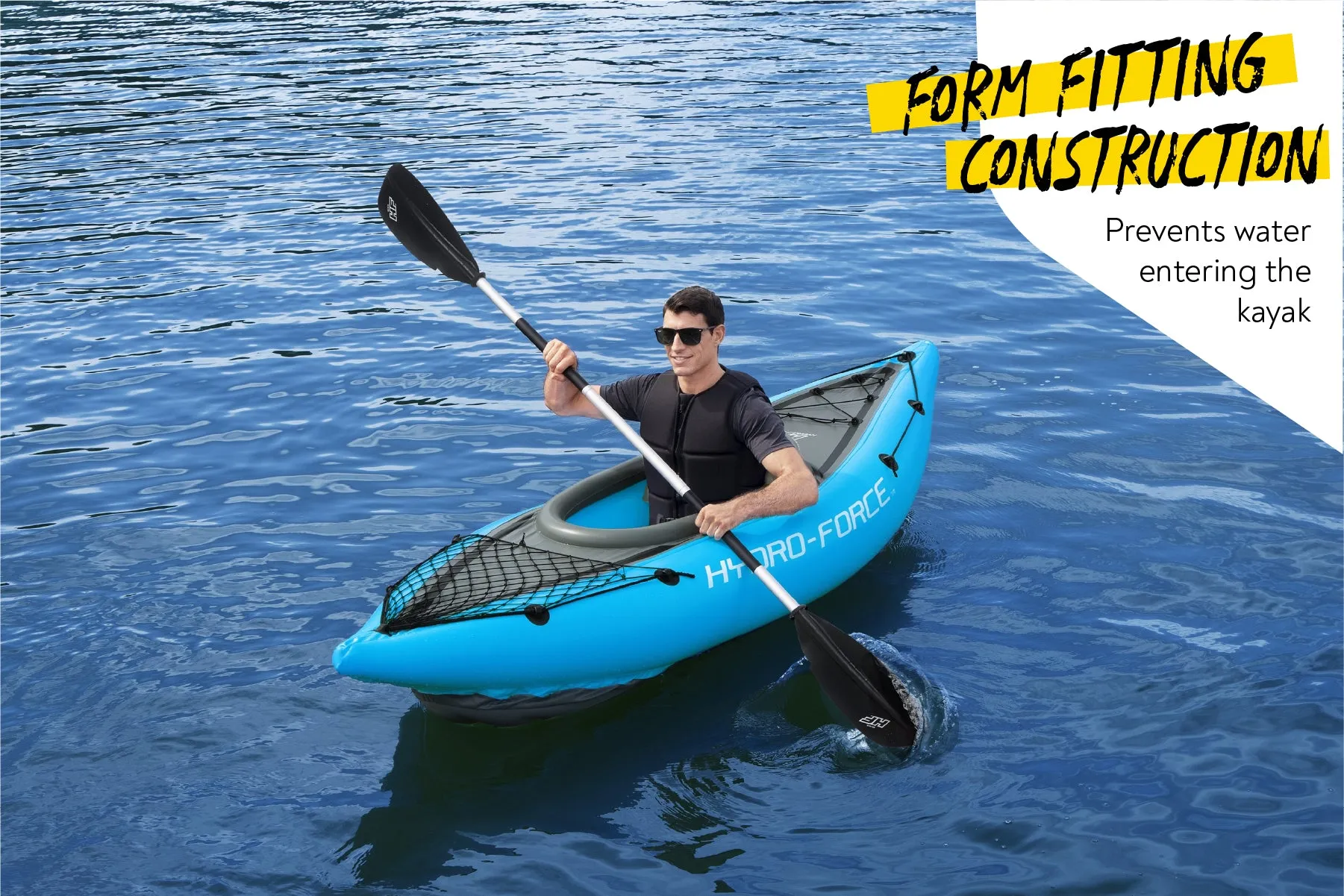 Hydro-Force 1 Person Inflatable Kayak Set - Cove Champion - Outlet