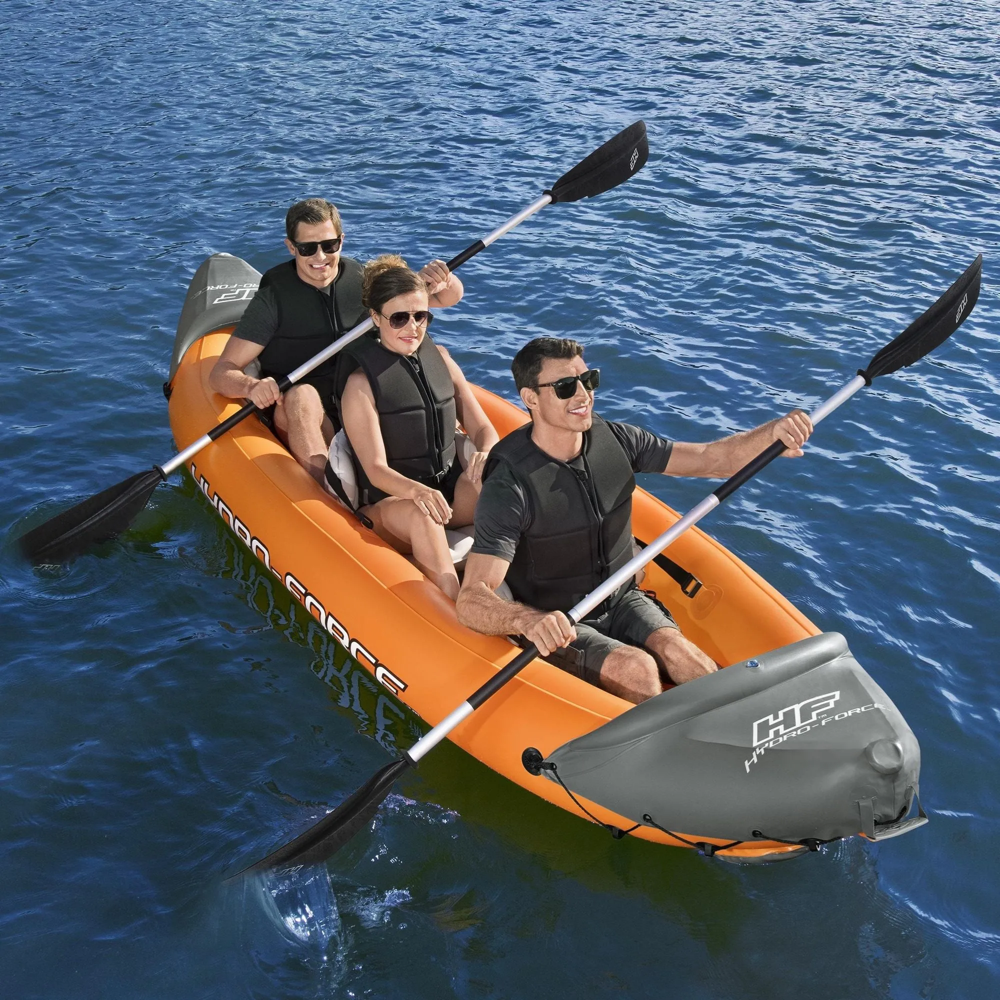 Hydro-Force 3 Person Inflatable Kayak Set - Rapid - Outlet