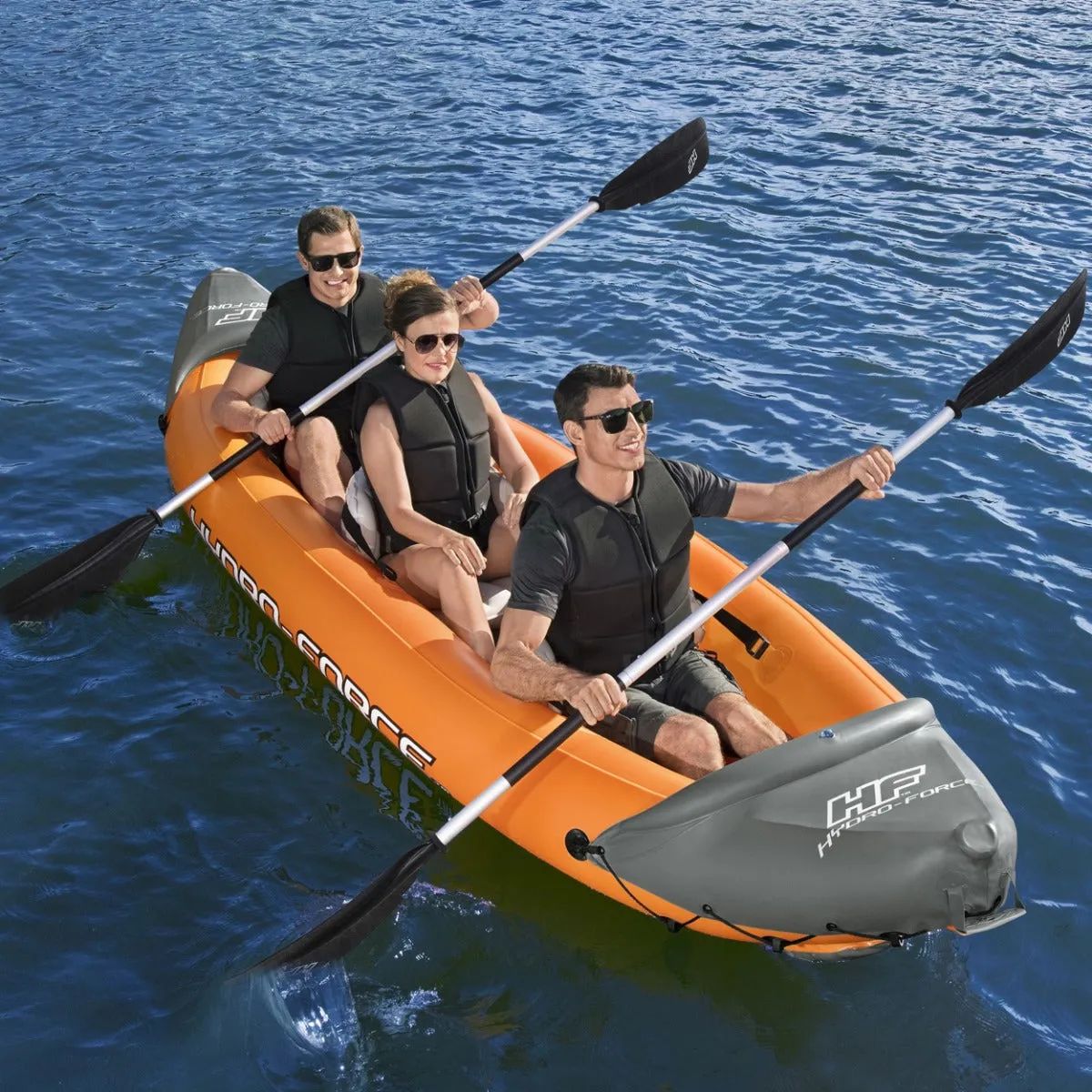 Hydro-Force 3 Person Inflatable Kayak Set - Rapid - Outlet
