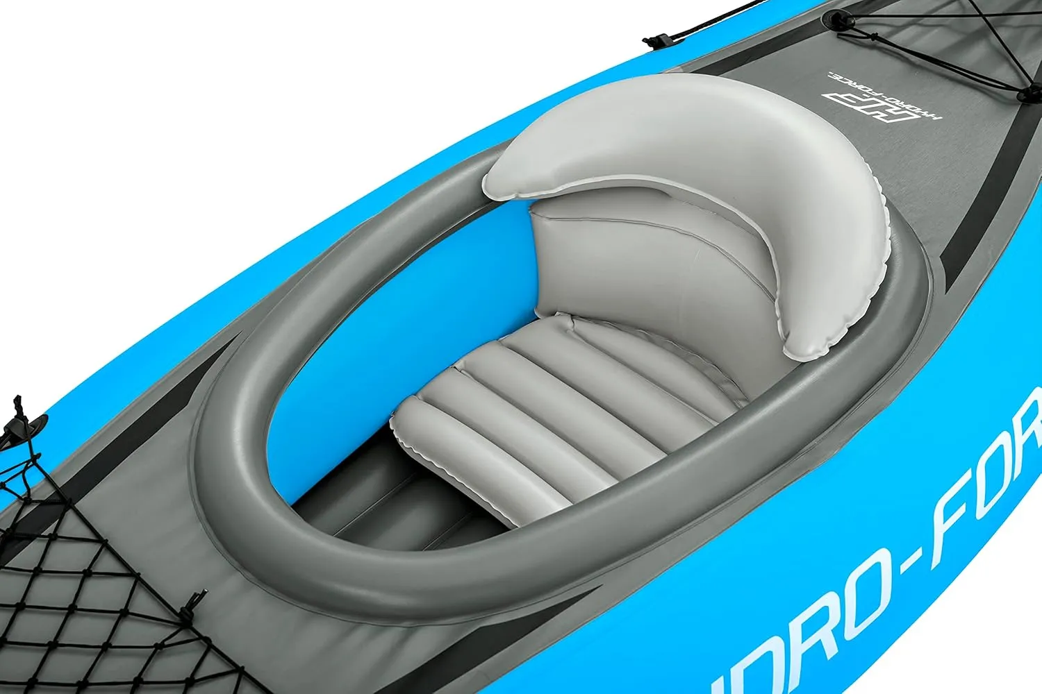 Hydro-Force Cove Champion | 1 Person Inflatable Kayak Set with Hand Pump, Paddles, Carry Bag, Blue
