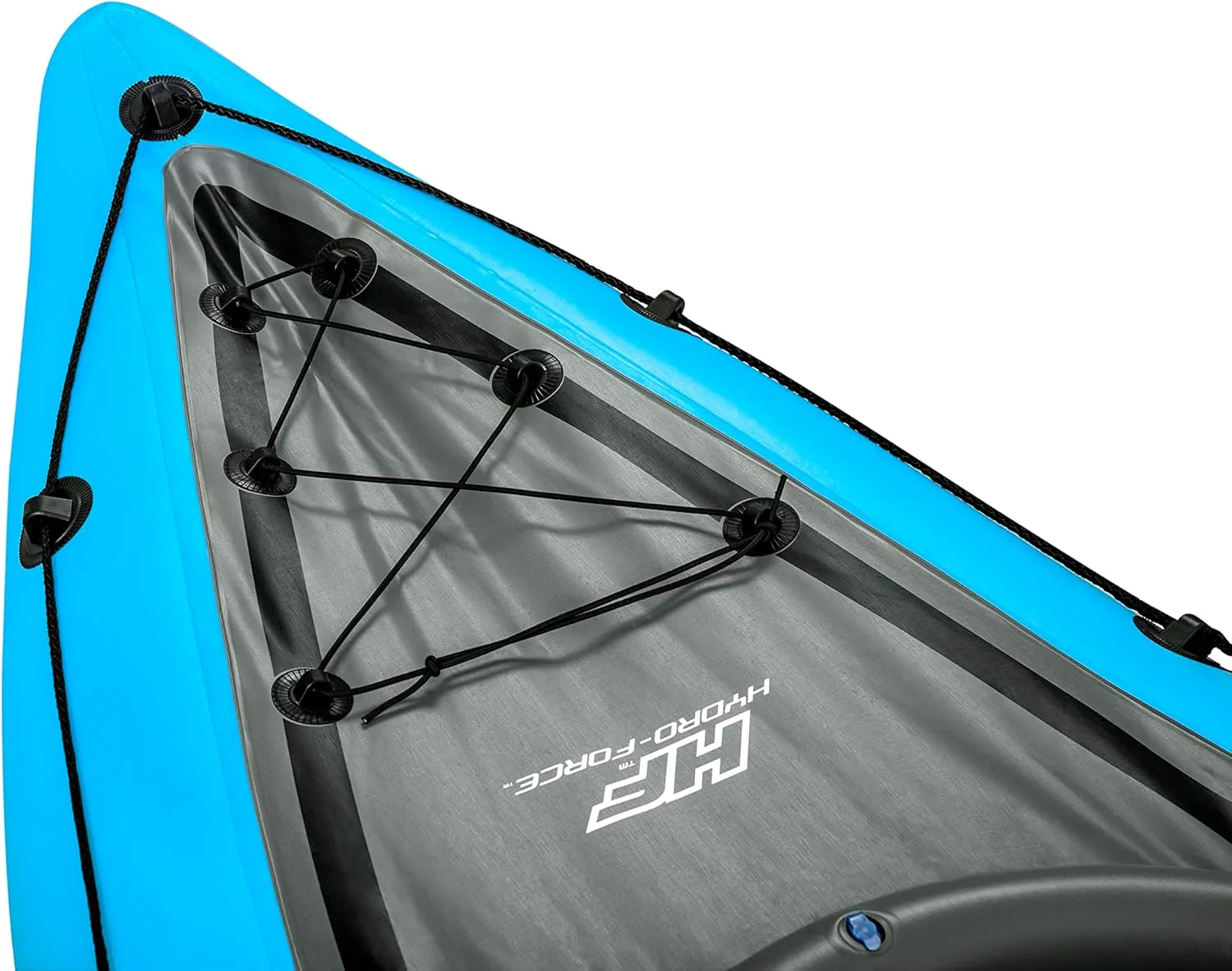 Hydro-Force Cove Champion | 1 Person Inflatable Kayak Set with Hand Pump, Paddles, Carry Bag, Blue