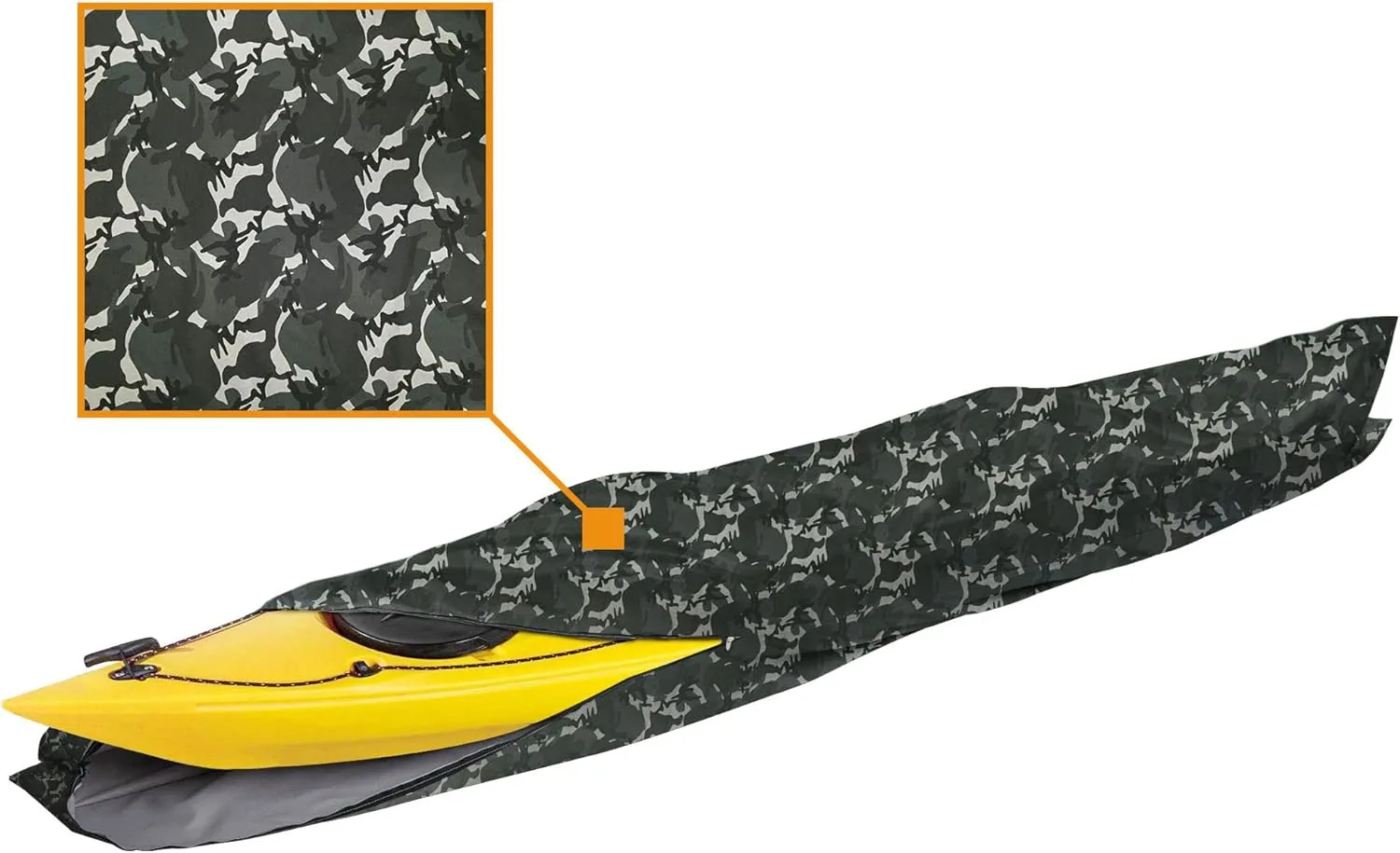 i COVER 13ft Kayak Cover- Water Proof Heavy Duty Canoes/Kayaks Covers Fits Canoe or Paddleboards up to 13ft Long and Beam Width up to 30in, Camo