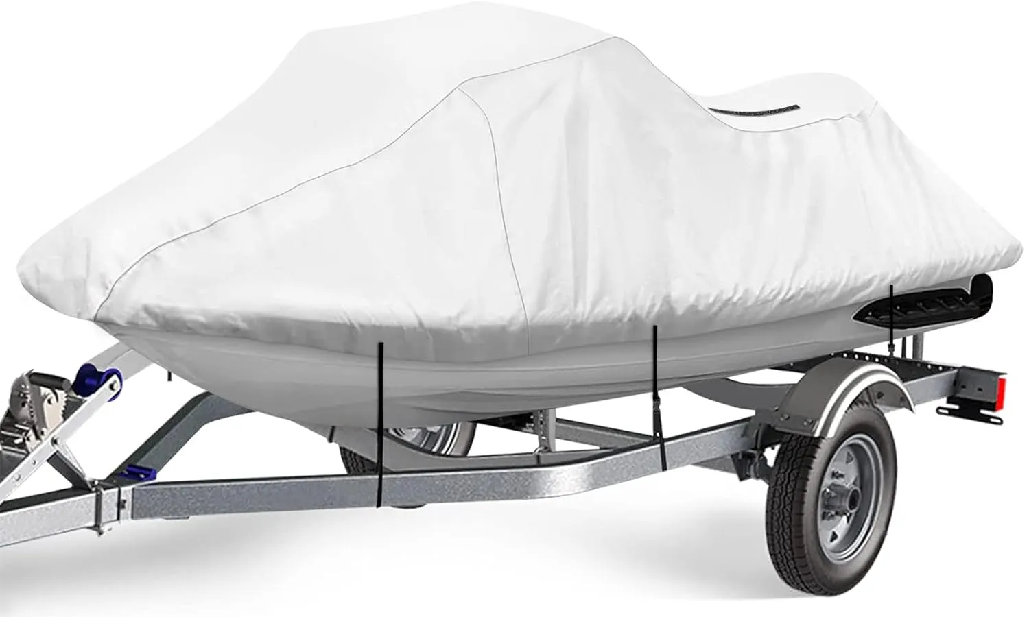 iCOVER Jet Ski Cover - Personal Watercraft Covers, Waterproof Heavy Duty Trailerable Jet Ski Protection for Seadoo Kawasaki Yamaha Wave Runner, Fits PWC Models Up to 113in Long