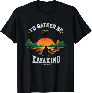 I'D Rather Be At The Lake Kayaking Shirt Kanuing at the Lake T-Shirt