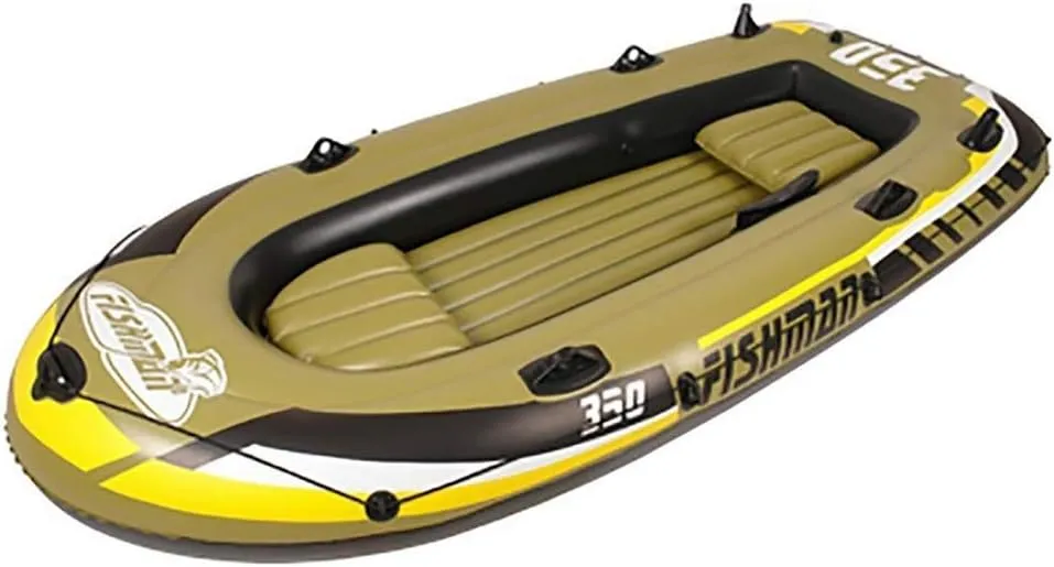 Inflatable Boat 2-Person Set with Oars   Inflator 218x110x36cm