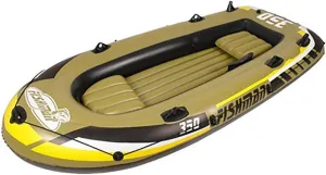 Inflatable Boat 2-Person Set with Oars   Inflator 218x110x36cm