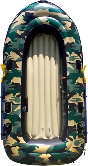 Inflatable Boat Set Fishing Boat Thick Wear-Resistant Rafting Inflatable Kayak Outdoor Equipment for High Stability on The Water