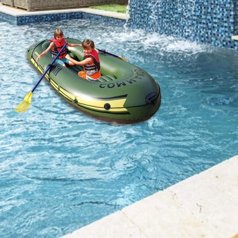 Inflatable Boat Set, Kayak Fishing Boat, 2/3 Person Boat, Inflatable Explorer Boat with Paddle and Foot Pump and Safety Rope,Two-Person Boat