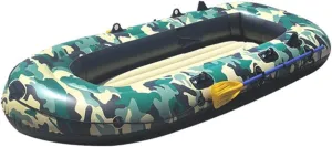 Inflatable Kayak 2 People Rubber Rowing Boat Thickening Twoperson Inflatable Fishing Boat Army Green