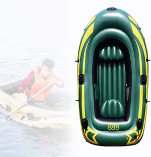 Inflatable Kayak 3 Person Inflatable Boat Folding PVC Inflatable Canoe 200Kg Load Bearing with 2 Paddle Mounts for Fishing Diving