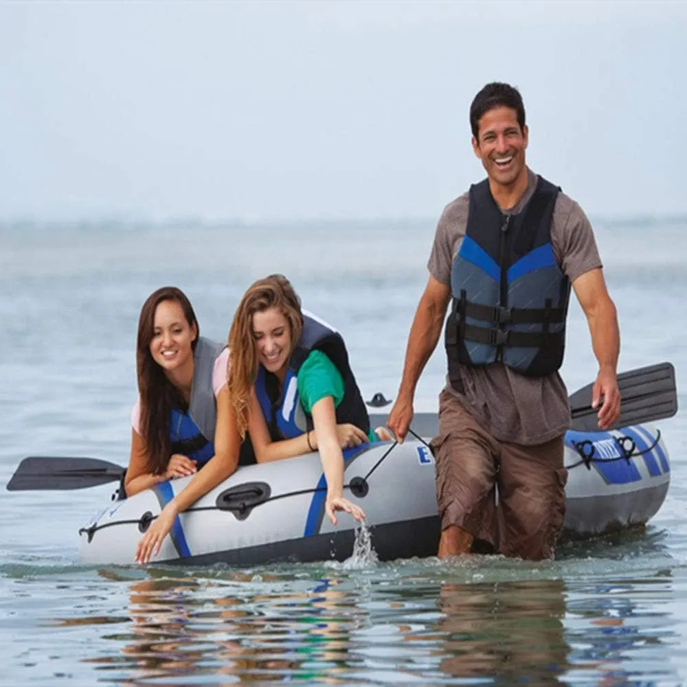 Inflatable Kayak 4 People Rubber Rowing Fishing Boat Thickening Increase Gray Drifter Four-Person Inflatable Boat Inflatable Boat
