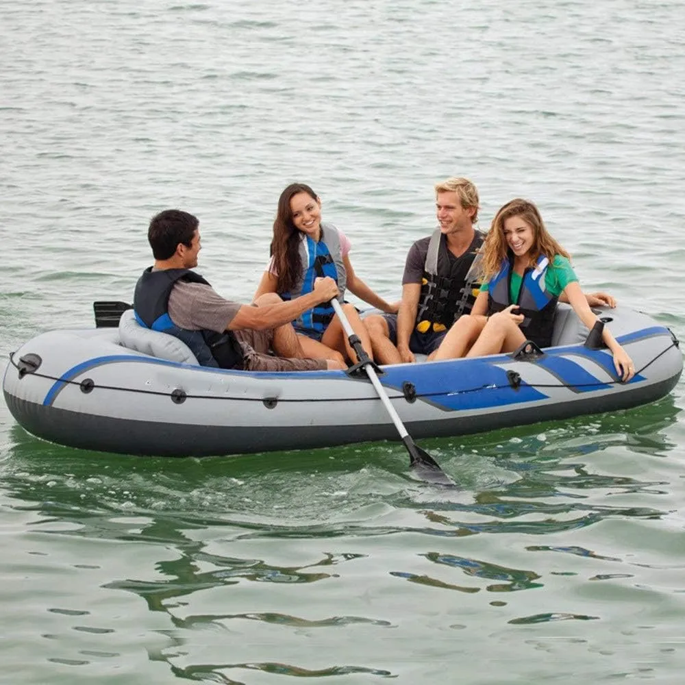 Inflatable Kayak 4 People Rubber Rowing Fishing Boat Thickening Increase Gray Drifter Four-Person Inflatable Boat Inflatable Boat