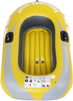 Inflatable Kayak Canoe for 1 Person with Quick Inflation, Storage, and Material for Fishing, Rowing, and Watersports