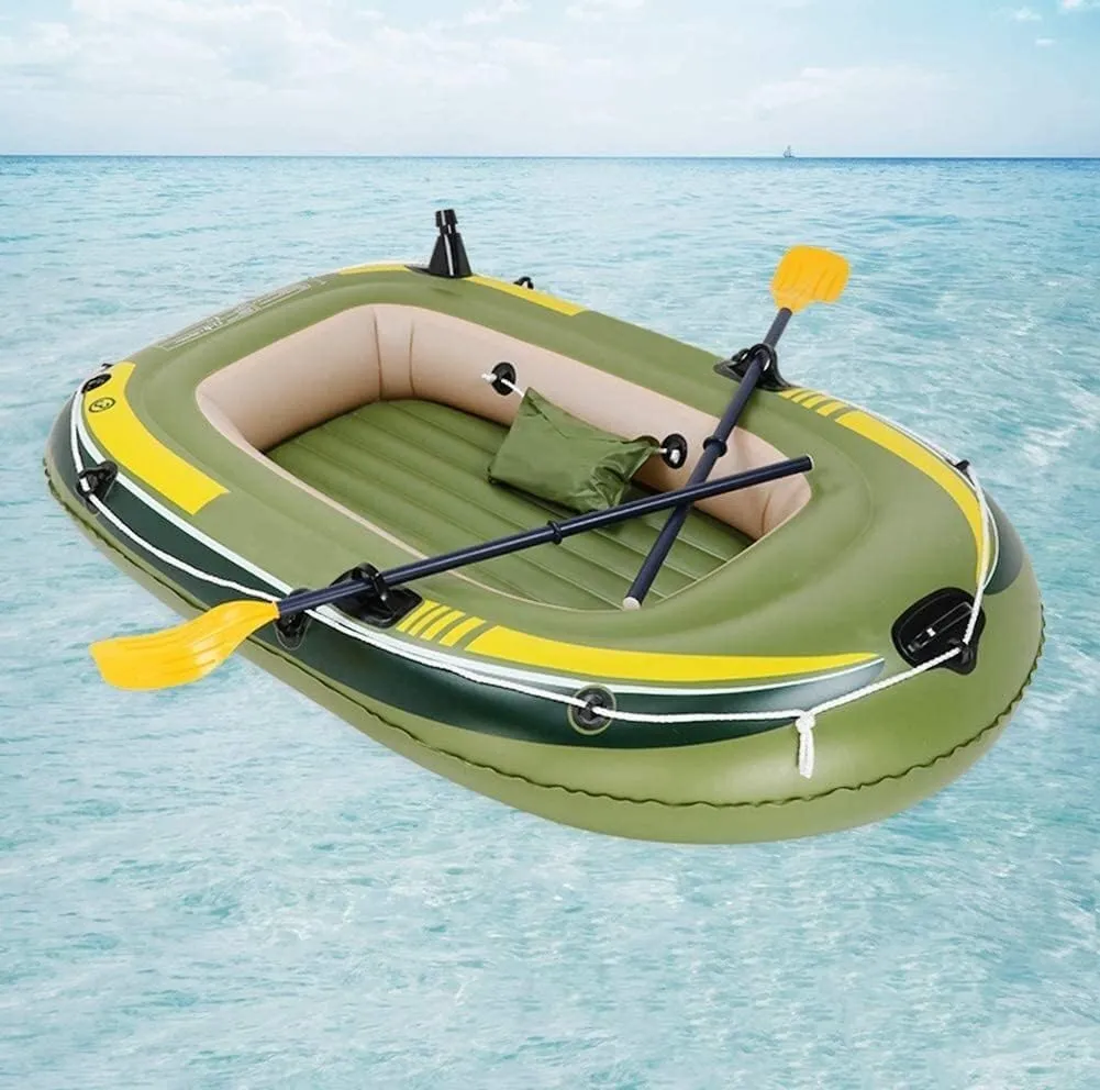 Inflatable Kayak for 2 People, Foldable PVC Inflatable Kayak for Weight-Bearing Fishing and Diving