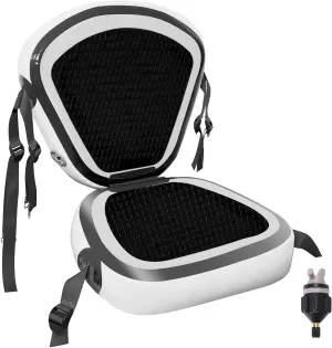 Inflatable Kayak Seat with Back Support, Universal Inflatable Paddle Board Seat Comfortable Detachable - Adjustable SUP Seat for Kayaks, Rowboats, Fishing Boats, Drifting Boats Black