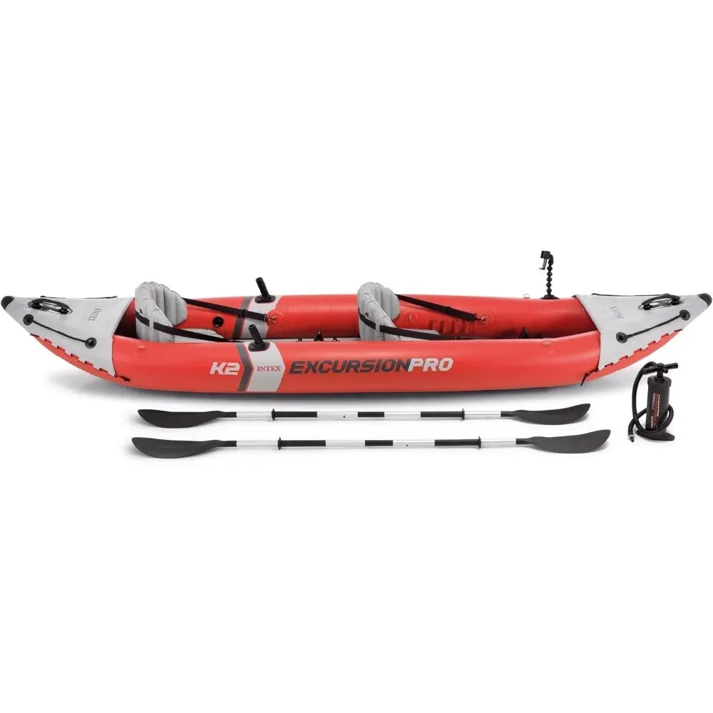 Inflatable Kayak With Paddles and High-Output Pump
