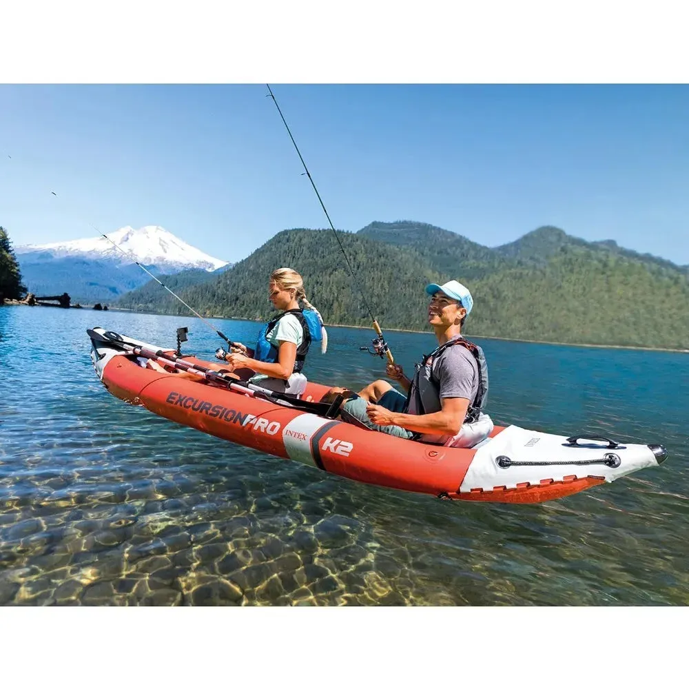 Inflatable Kayak With Paddles and High-Output Pump