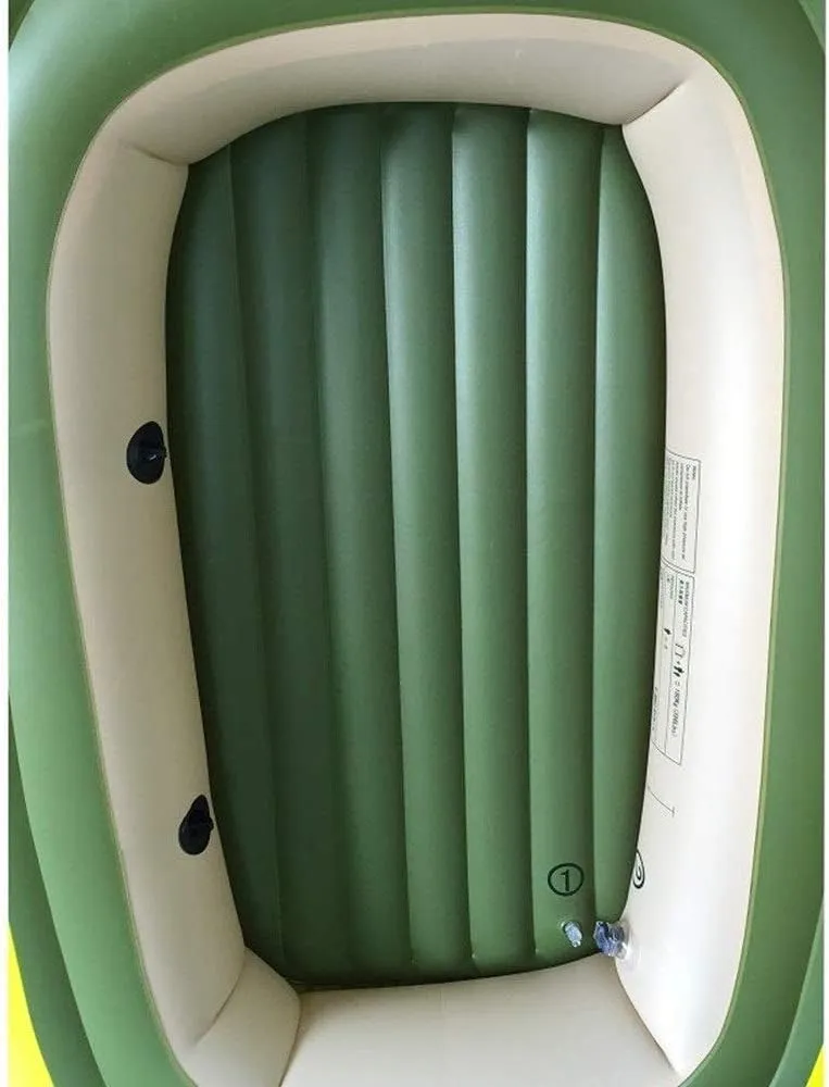 Inflatable Kayak,Environmentally Friendly Thick Double Inflatable Fishing Boat Outdoor Inflatable Three-Person Boat with Paddle Pump