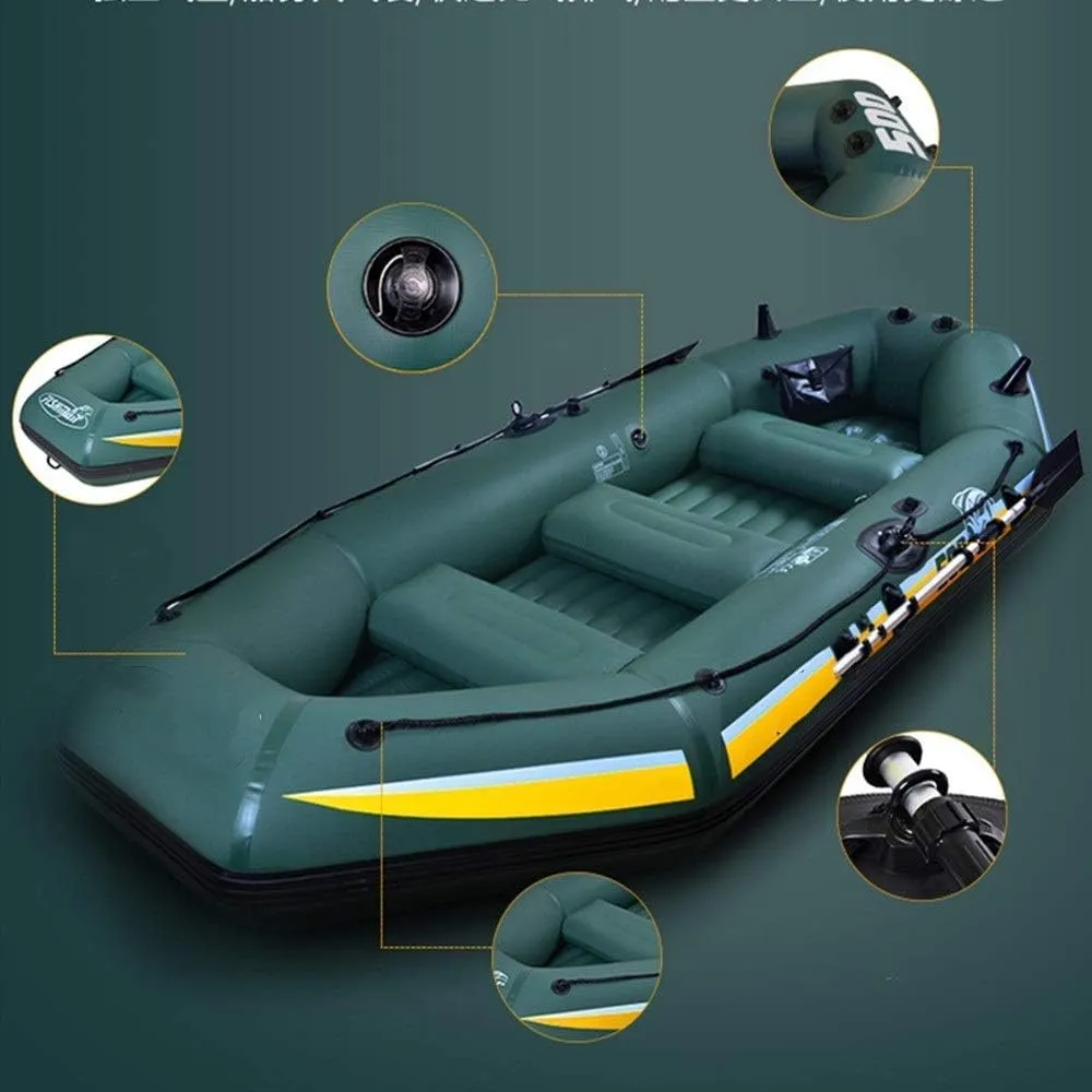 Inflatable Kayak,Inflatable Fishing Boat Kayak Thickening Assault Boat Drifting Boat Wearable Inflatable 2 People 3 People 4 People Boat